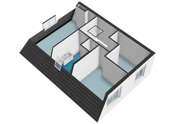 Floorplan - Drie Octoberstraat 17A, 2313 ZL Leiden